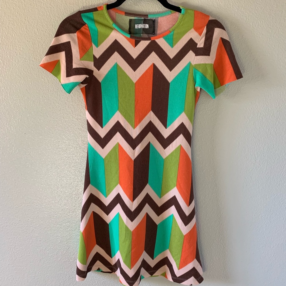 Reformation Retro Style Mini Dress Size XS